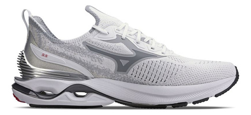 Tênis Mizuno Wave Mirai 6- Branco-cinza