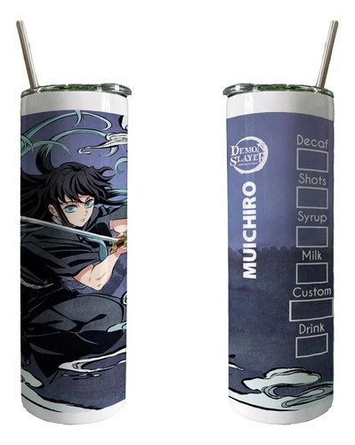 Termo Skinny Tumbler De Demon Slayer Muichiro Tokito