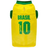 Roupa Pet Camisa Camiseta Brasil Copa Torcedor Cachorro Gato