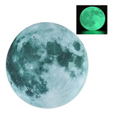 Super Lua 12cm Verde Adesivo Brilha No Escuro Fosforescente