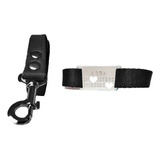 Conj 2cm Liso Collar Reg + Correa + Chapita Pasante P/ Perro