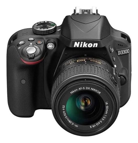  Nikon Kit D3300 + Lente 18-55mm Vr Ii Dslr Color  Negro