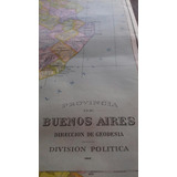 Antiguo Mapa  Buenos Aires Division Politica Partidos 