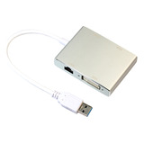 Hub Usb 3.0 A 4k Vga Dvi Rj45 10/100/1000 Gigabit Ethernet