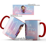 Mug  Taza Oreja Roja Bts K Pop Chibi Kawaii 005