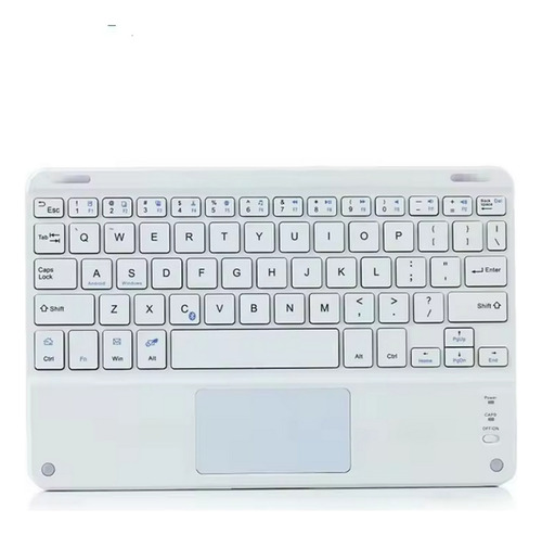 Mini Teclado Blanco Bluetooth Touchpad 7' Celular Tablet Pc