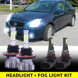 Para Nissan Sentra 2007-2009 Faros Delanteros+focos Antinieb