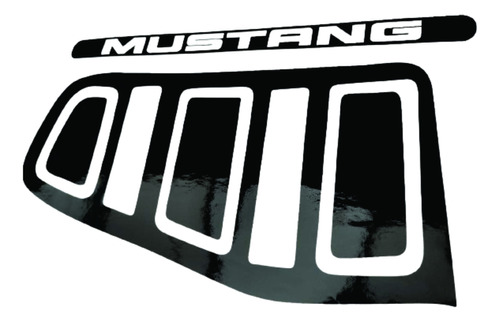 Sticker Para Calavera Con Stop Mustang 2010-2012 1 Pieza