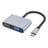 Adaptador Usb C A Hdmi Vga, Convertidores De Proyectores De