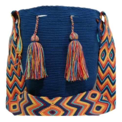 Mochilas Wayuu Originales  Unicolor Bolsos Tejidas A Mano. 