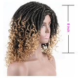 Violet Hair African Dreadlock Twist With Curly Ends Wigs For