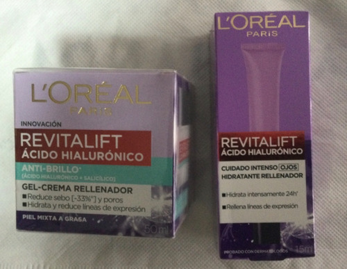 Kit Loreal Revitalift Ac. Hialurónico Gel Crema + Crema Ojos