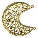 10 Dije De Luna Para Arracadas O Dije De Collar 5 Cm Dorado