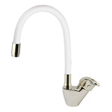 Torneira Cozinha Gourmet Monocomando Tubo Flexível Colorido Cor Branco