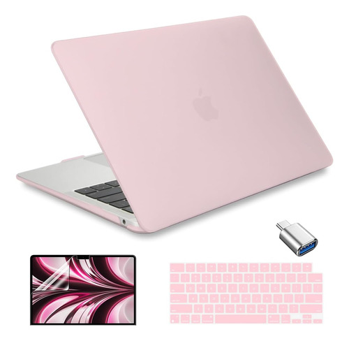Funda Conbovo Para Macbook Air 13 M2 + C/teclado Pink