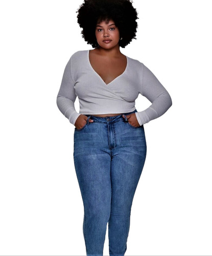 Jeans Mujer Forever 21 - Plus Sizes Tiro Alto Talla 46