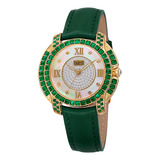 Reloj De Cuarzo De Oro Amarillo Bur156gn Burgi Para Mujer Co