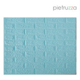 10 Placas Coloridas Espuma 3d  Adesiva 70 X 77 Azul Piscina