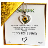 Shrek Collar Girasol Promesa Regalo Amor Amistad Plata S925