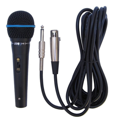 Microfono Dinamico Leem Dm 300 Con Cable Canon - Plug
