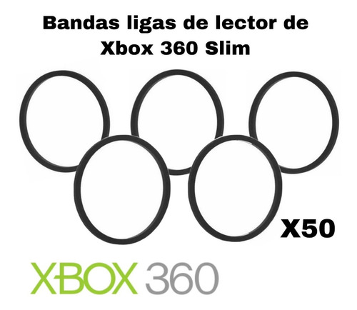 50 Liga Bandas Xbox 360 Fat Slim Lector Bandeja Xbox Clasico