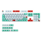 . 123 Keycaps Chave Da Sublimação Da Tintura Pbt Coral Sea