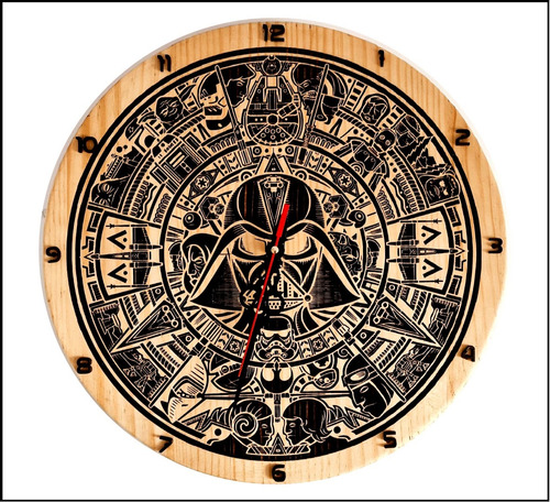 Star Wars Reloj Mural Madera