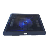 Suporte Para Notebook Base Cooler Led 15,4 Azul Kp-9014 Pc Cor Preto