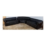 Sillón Esquinero Chesterfield !!! Único 100% Cuero Vacuno !!