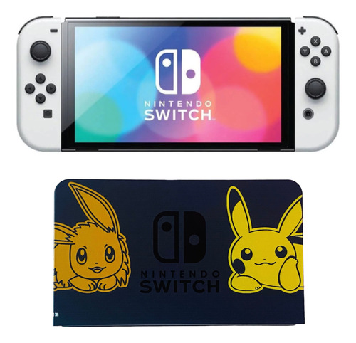 Nintendo Switch Oled Pokémon Pika Eevee Protector Dock Tapa