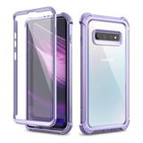 Funda Para Samsung Galaxy S10 Plus - Transparente/violeta