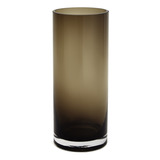 Vaso Tubo Em Vidro Preto 29,5cm Mart