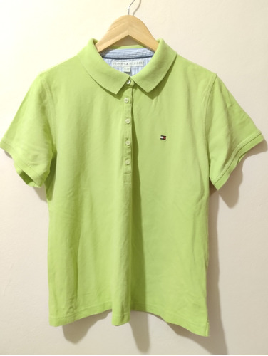 Chomba Tommy Hilfiger Mujer Verde Lima Talle Xl  Slim Fit 