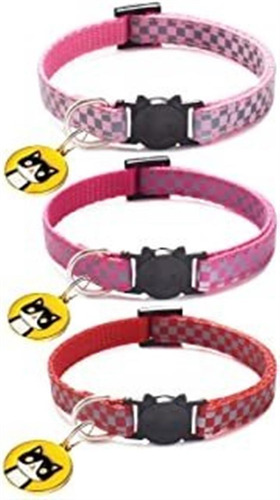 3 Piezas De Collar De Gato Breakaway Con Accesorios, Coll