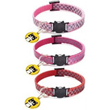 3 Piezas De Collar De Gato Breakaway Con Accesorios, Coll