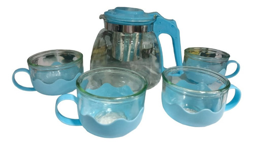 Set Tetera 4 Tazas  Con Infusor Café Té Tisana