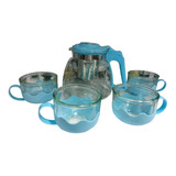 Set Tetera 4 Tazas  Con Infusor Café Té Tisana