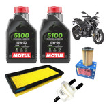 Kit Afinación Pulsar Ns200 Carburada Motul 5100 15w50