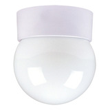 Plafon Para Techo Base De Fierro Globo Sala Comedor Calux Color Blanco