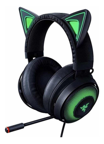 Auriculares Gamer Razer Kraken Kitty Negro Con Luz Rgb Led