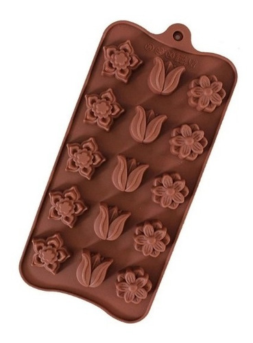 Molde Silicona Chocolate Flores