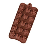 Molde Silicona Chocolate Flores