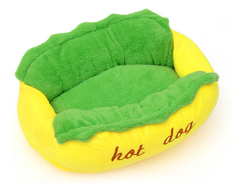 Cama Hot Dog Talla L Suave Acolchada Mascotas Perro Gato