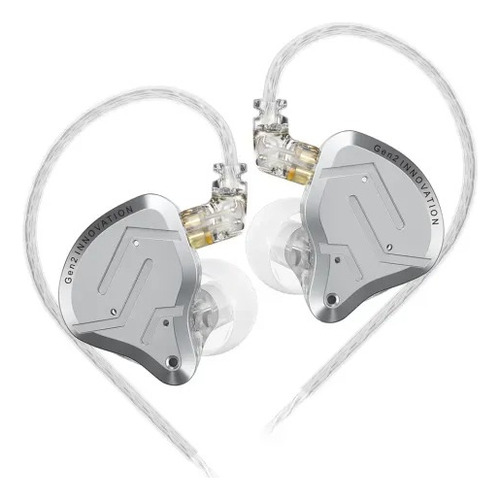Audífonos In-ear Kz Zsn Pro 2 Sin Micrófono Color Silver