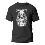 Remera Algod. Prem. Unisex Rock Metal Megadeth Calavera 35 Y