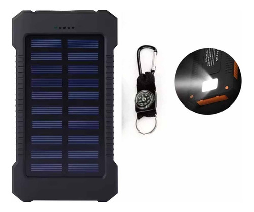 Cargador De Batería Solar Con Panel De Doble Puerto Usb