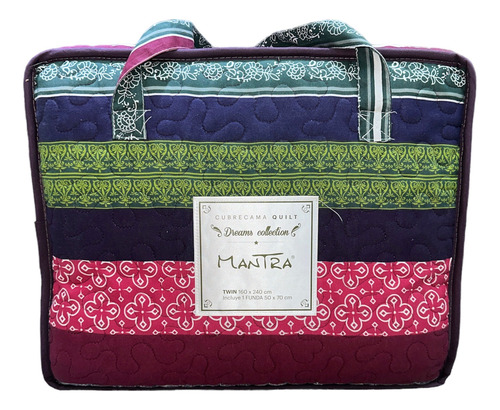 Cubrecama Colcha Quilt Estampada 1 1/2 Plazas Twin Premium