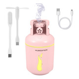 Humidificador Tanque De Gas Ultrasonico Aromaterapia Difusor Color Rosa