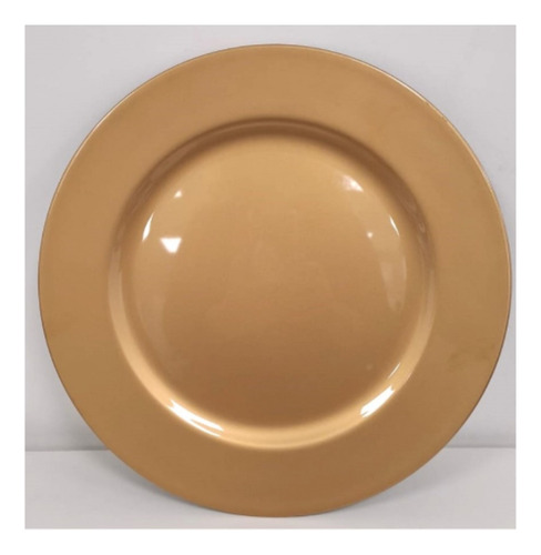 Plato De Sitio Gold De Pvc Diseño Deco 33 Cm