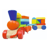 Tren De Arrastre Madera Ensarte Didáctico Juego